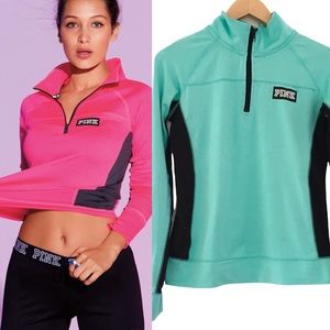 Victoria’s Secret PINK Qtr Zip Ultimate Collection Athleisure Jacket Top Aqua S